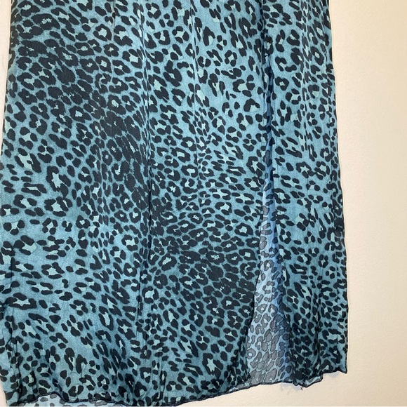 Elan Leopard Print Silky Midi Skirt - Picture 3 of 6